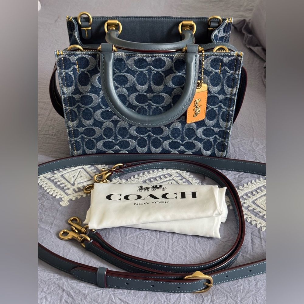 Coach Rogue 25 in denim